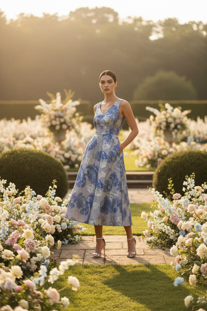 Marc Angelo Eva Jacquard Dress – Summer Wedding