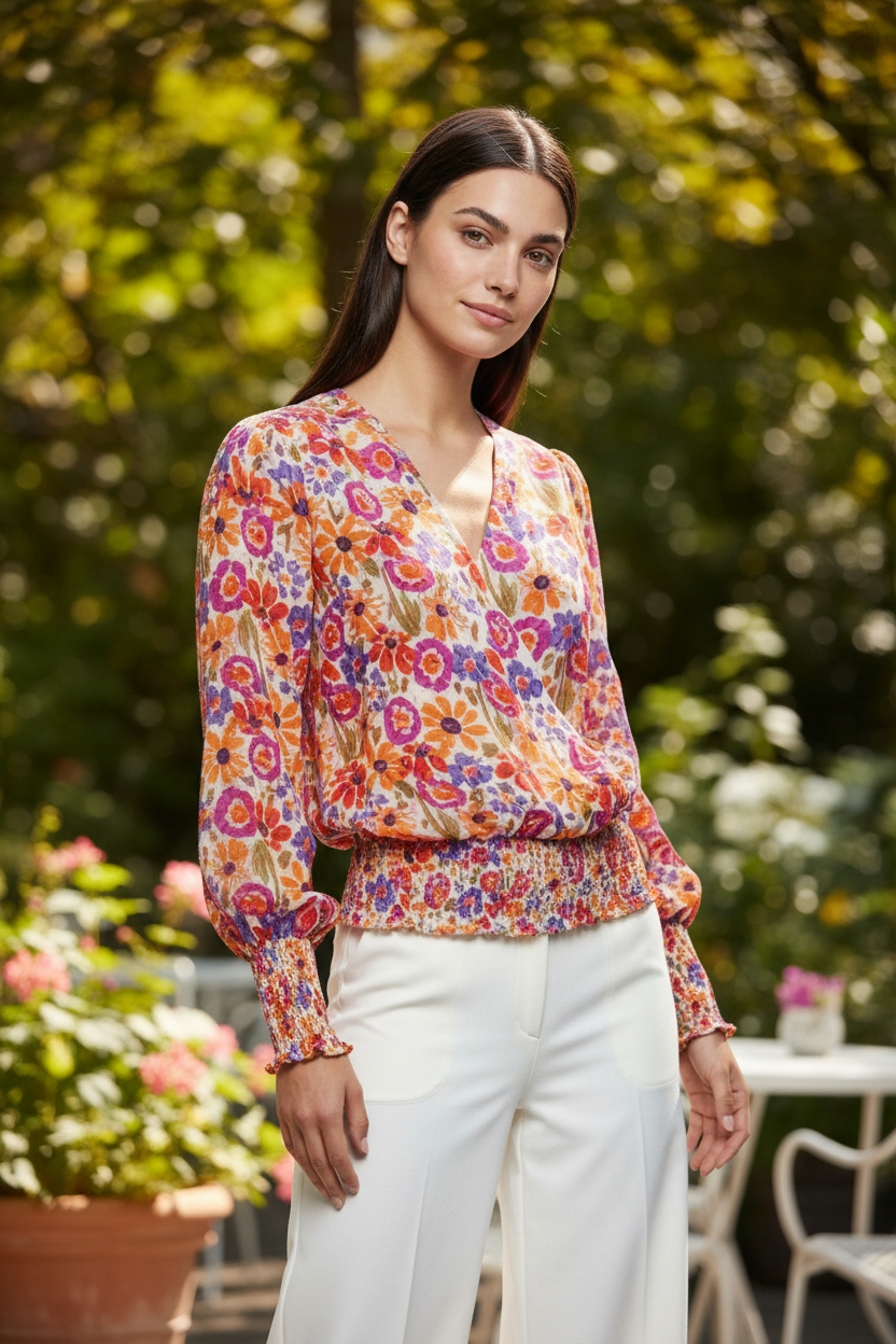 Marc Angelo Floral Top – Outdoor Summer
