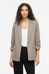 Marc Angelo Ruched Sleeve Blazer in Grey Mocha