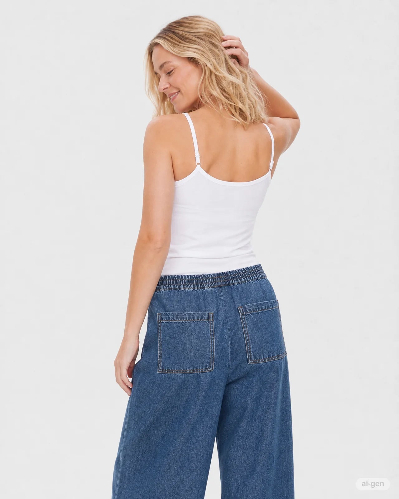 Free/Quent Soft Denim Culottes with pockets 211543
