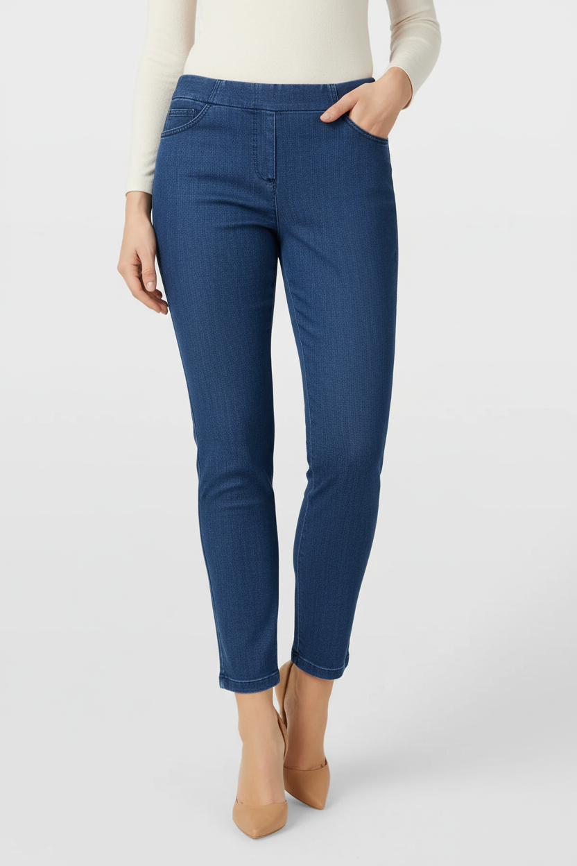 Medium denim trousers - front view