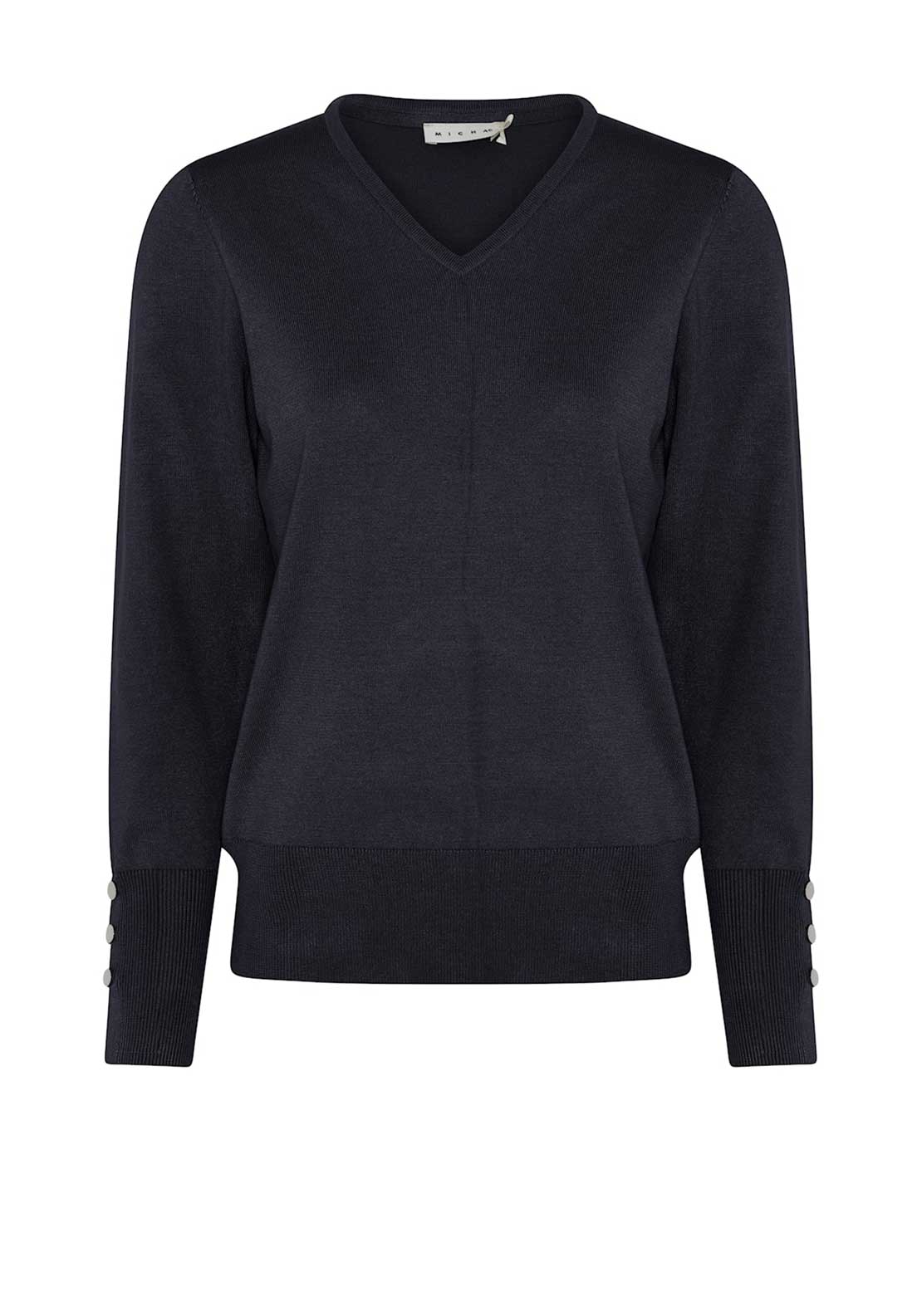 Micha V Neck Autumn Viscose knit in navy  169 141