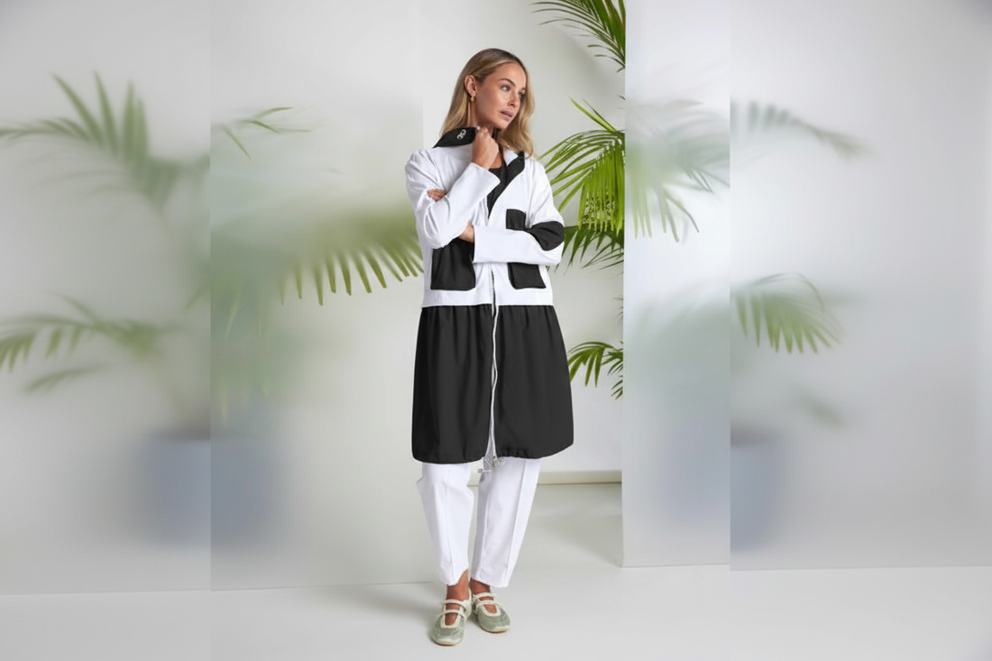 NAYA jacket with black and white panels