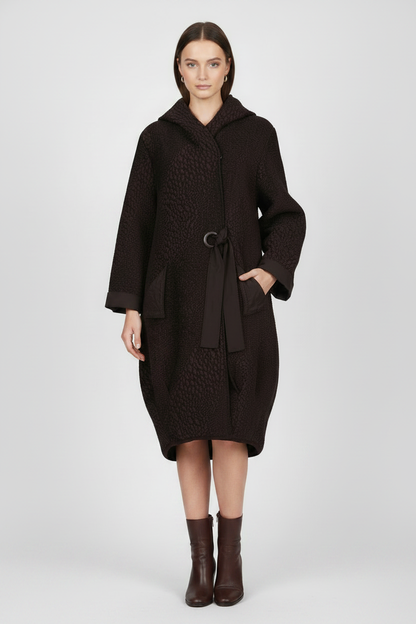 Naya Textured Coat - Natural Pose