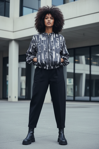 Noen Abstract Print Bomber — Front