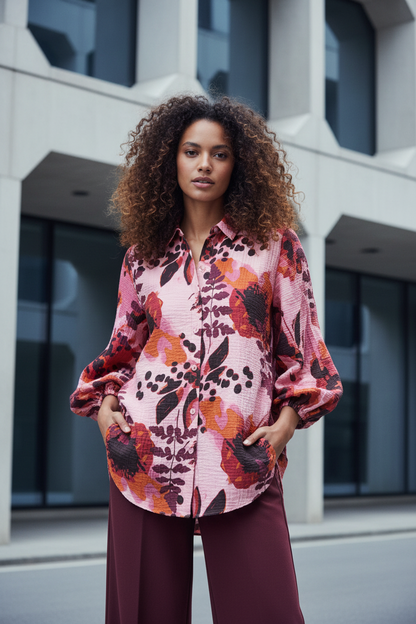 Noen Botanical Tunic — Hip Slant Pockets