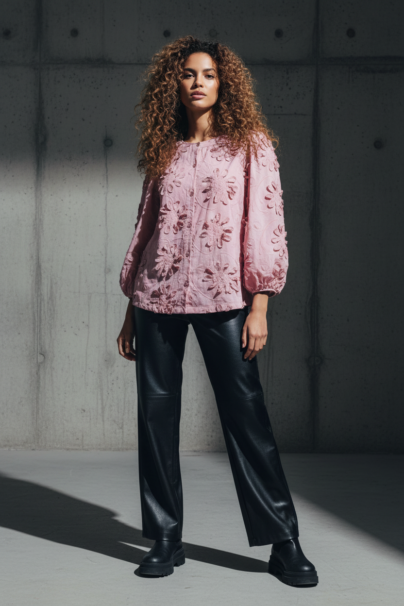 Noen Pink Petal Top — Edgy Editorial