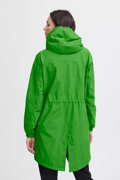 Fransa Spring Rain Jacket in  Apple Green 20612033 Green
