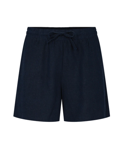 Free/Quent Navy Linen Shorts  122503