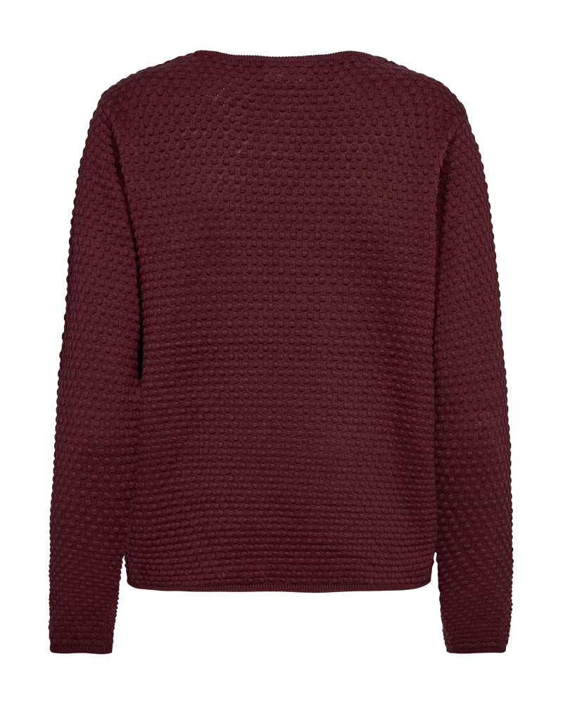 Free/Quent Cotton Round Neck Textured pullover 124384