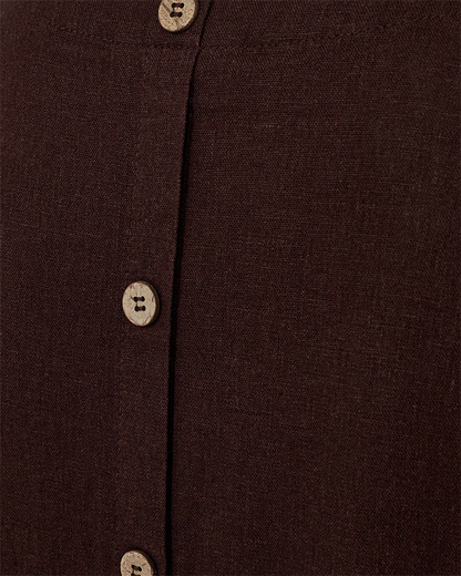 Sleeveless Linen Top with Back Button Detail.  All colours