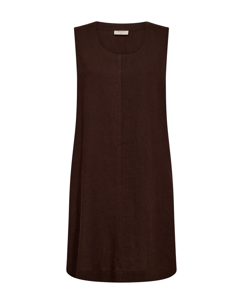 Free/Quent Linen Shift Dress  with back button detail