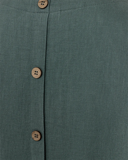 Sleeveless Linen Top with Back Button Detail.  All colours