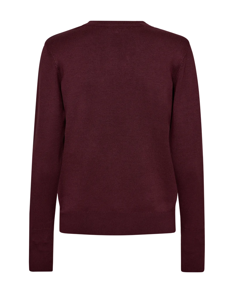 Free/Quent FQKATIE Fine Knit with Button detail cuff in Port Royale 203030 Port R