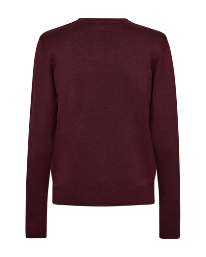 Free/Quent FQKATIE Fine Knit with Button detail cuff in Port Royale 203030 Port R