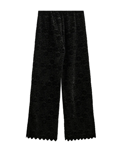 Freequent Velvet Floral Lace Semi opaque trousers
