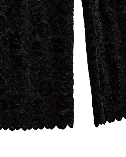 Freequent Velvet Floral Lace Semi opaque trousers