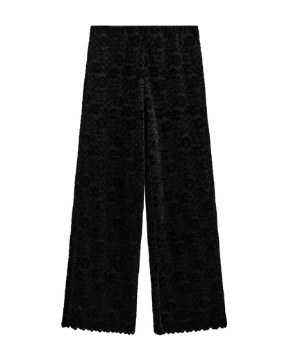Freequent Velvet Floral Lace Semi opaque trousers