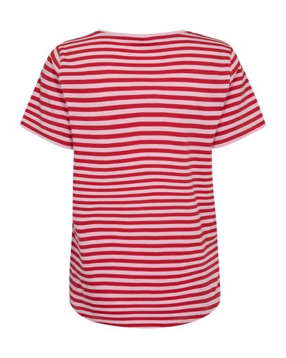 Free/Quent Prue Cotton Stripe T Shirt with heart motif 208288
