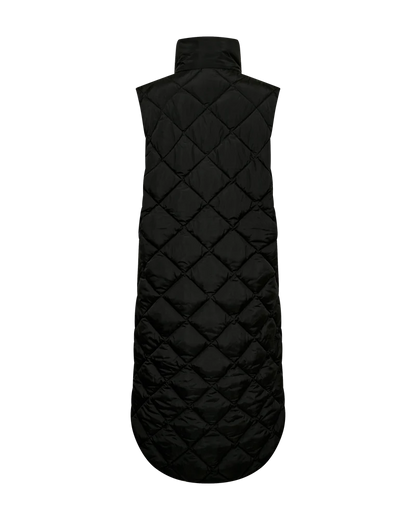 Free/Quent Olga Diamond Quilted Long Gilet 208338