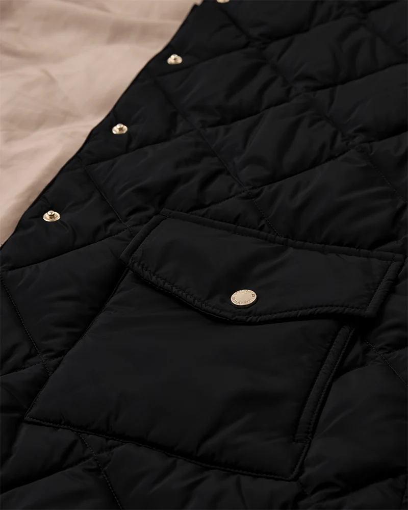 Free/Quent Olga Diamond Quilted Long Gilet 208338