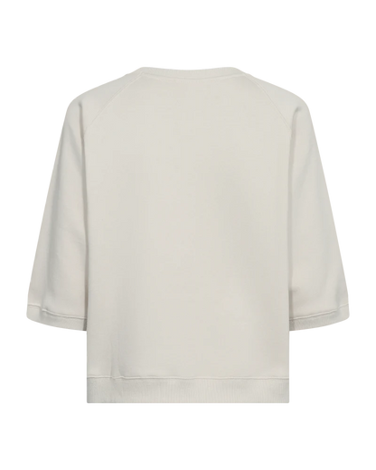 Free/Quent Short Sleeve Sweatshirt in moonbeam 211507