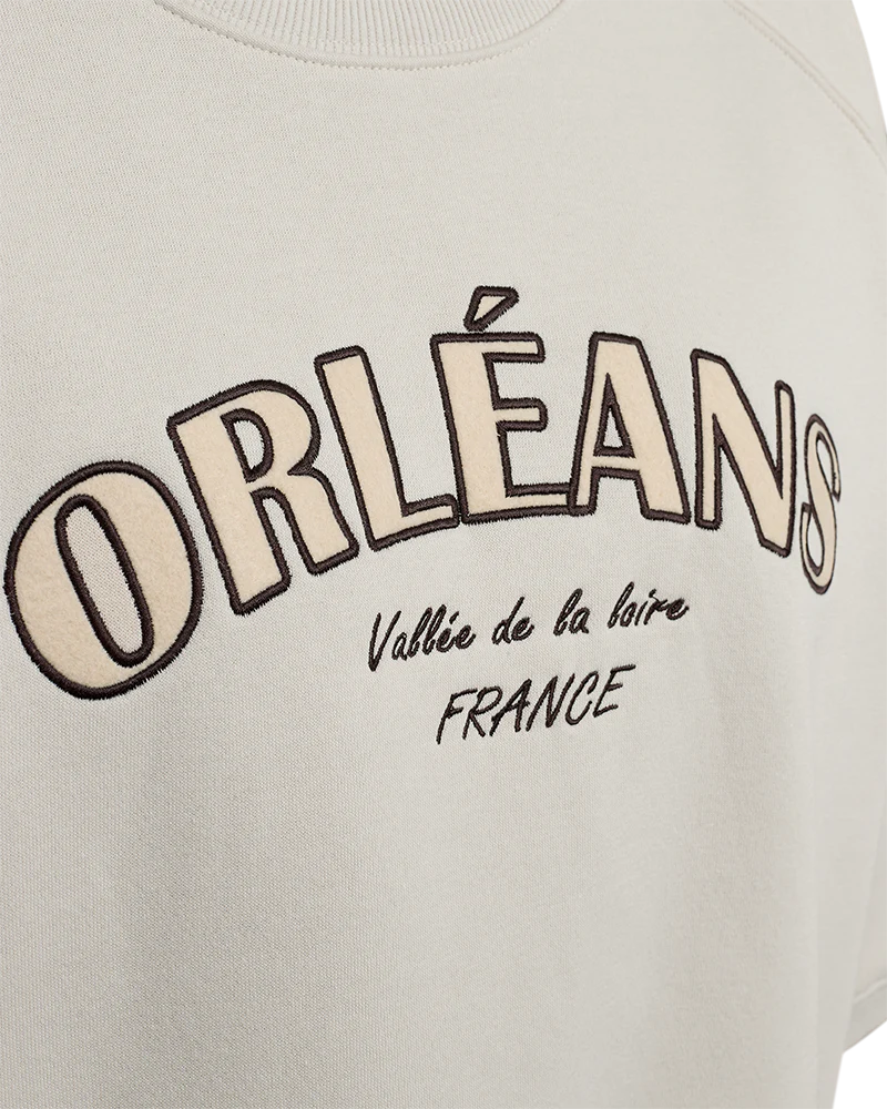 Free/Quent Short Sleeve Sweatshirt in moonbeam 211507
