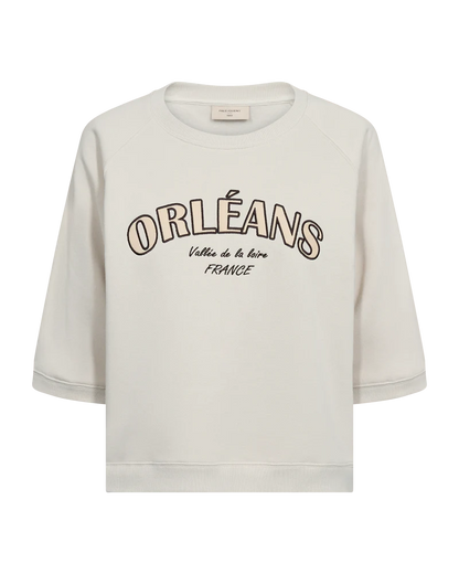 Free/Quent Short Sleeve Sweatshirt in moonbeam 211507