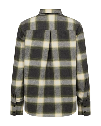 Free/Quent Check shirt in grey and green print 211828