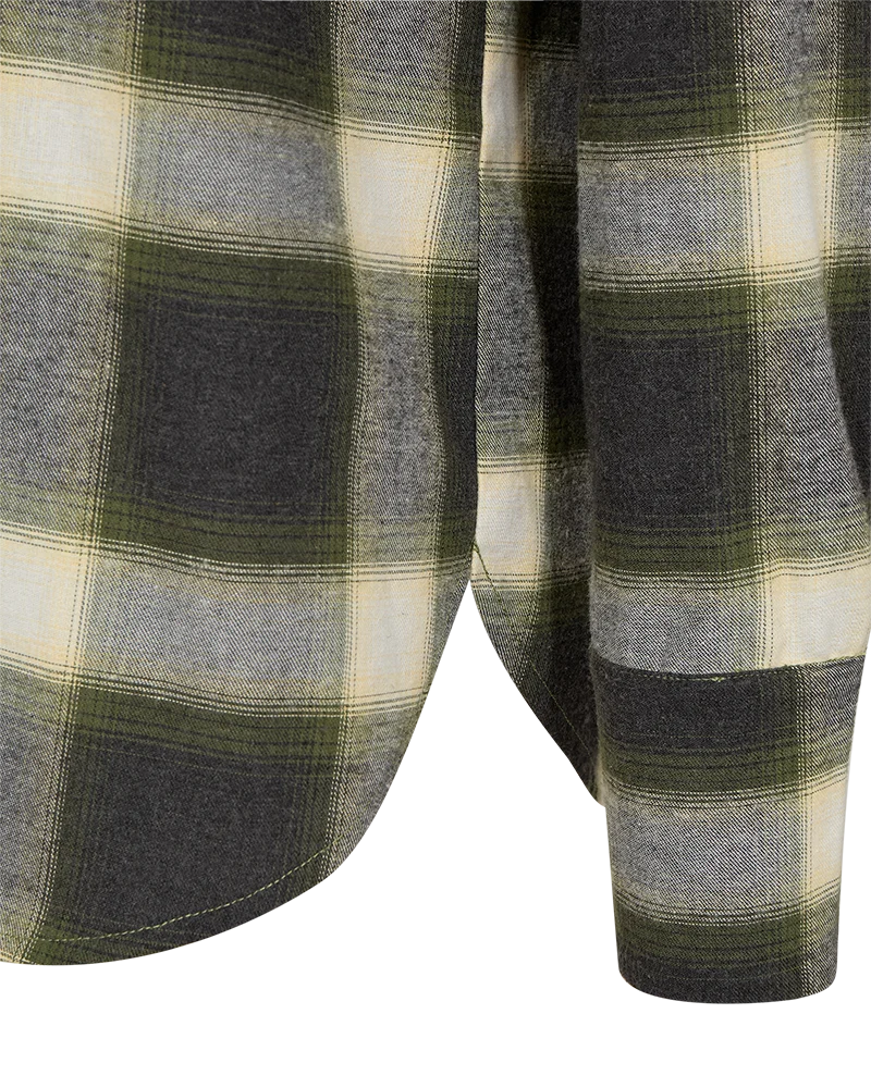 Free/Quent Check shirt in grey and green print 211828