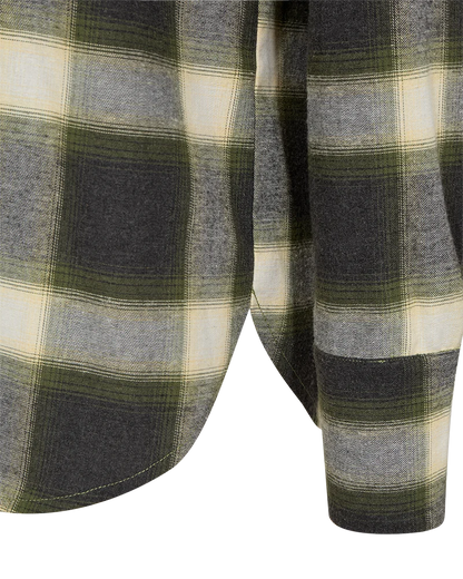 Free/Quent Check shirt in grey and green print 211828