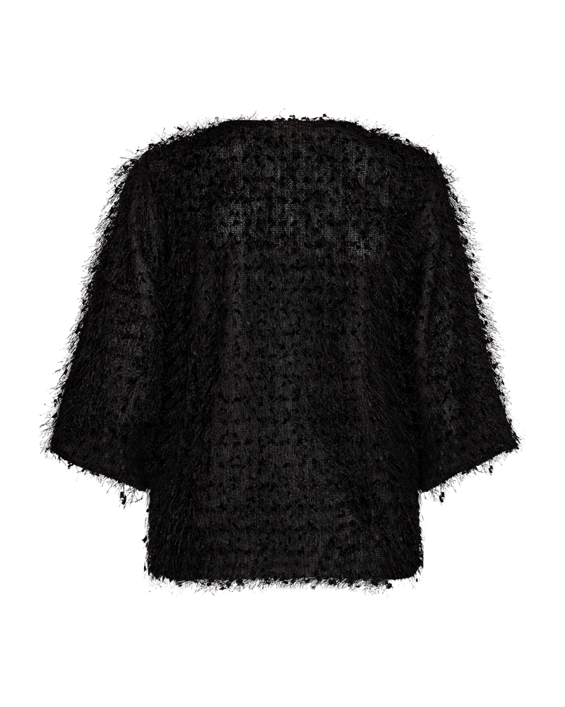 Free/Quent V Neck fringed top 212062