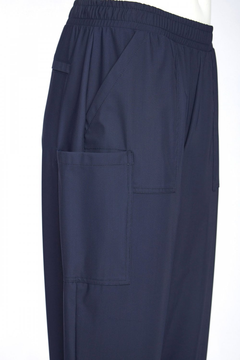 Naya Pull Up Slim Leg Trouser in Travel Fabric with Patch Pocket Npa26109