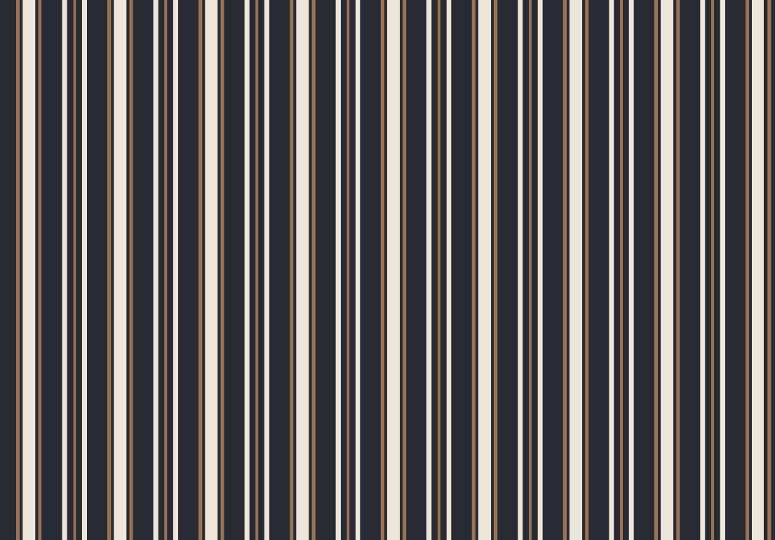 Fransa V Neck Blouse in Navy and Tan Stripe 20618028