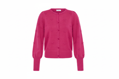Pink Cardigan with Pink Buttons