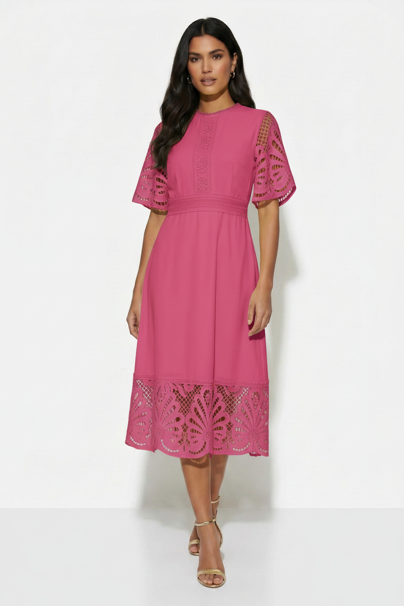 Pink dress front view