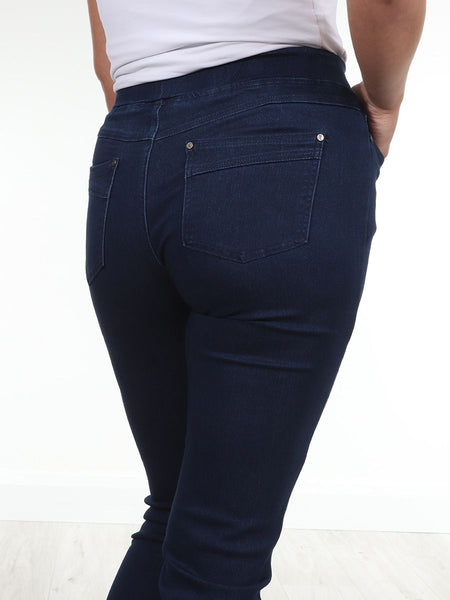 Pinns super stretch Pull on Jeans black or dark denim 436t