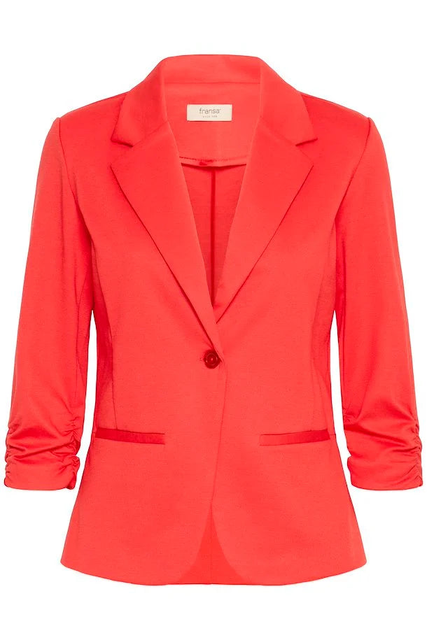 Fransa Jersey Blazer in Coral