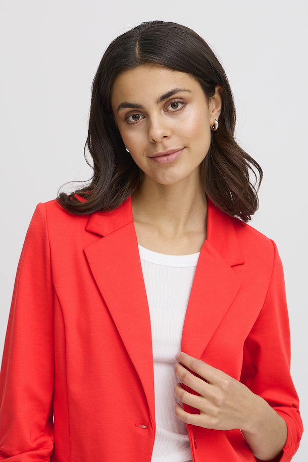 Fransa Jersey Blazer in Coral