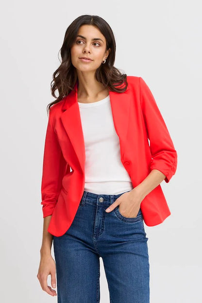 Fransa Jersey Blazer in Coral
