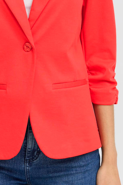 Fransa Jersey Blazer in Coral
