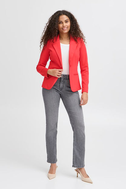 Fransa Jersey Blazer in Coral