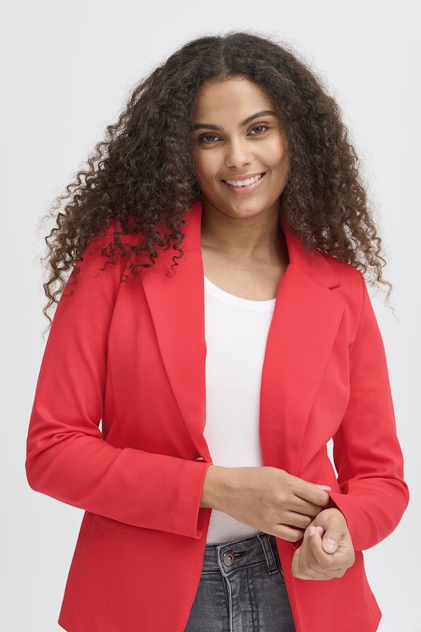Fransa Jersey Blazer in Coral