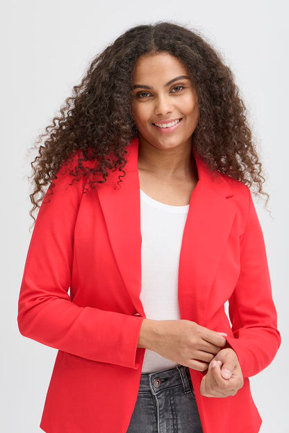 Fransa Jersey Blazer in Coral