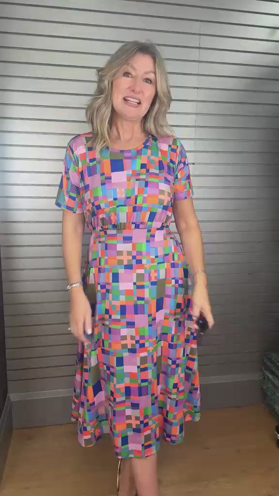 Maria Print Midi Dress