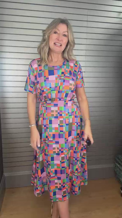 Maria Print Midi Dress