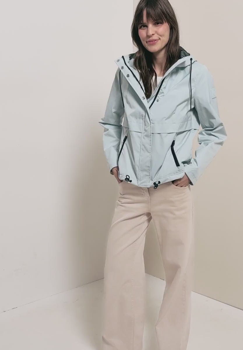 Cecil Windbreaker rain jacket in Watercolour Blue 202205