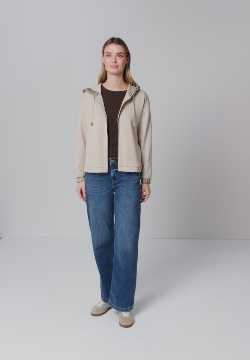 Street One Hoody with contrast trim 324573