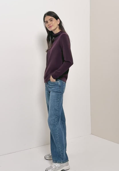 Cecil Soft Modal Sweatshirt with funnel neckline