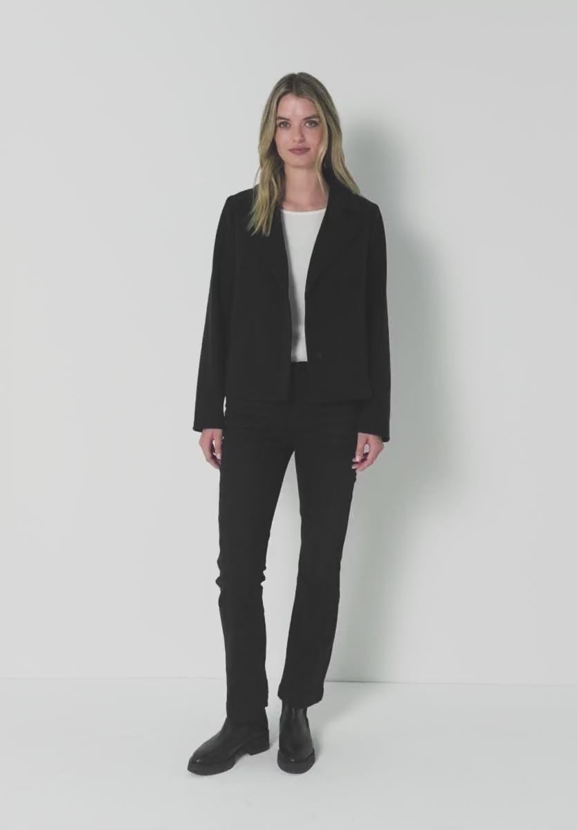 Street One Black Wash high waist jeans with stud detail 379782